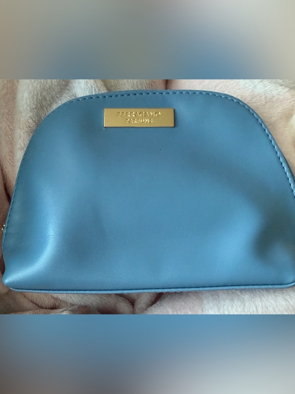 Ferragamo Parfums Turkish Airlines Blue Cosmetic Bag NWOT